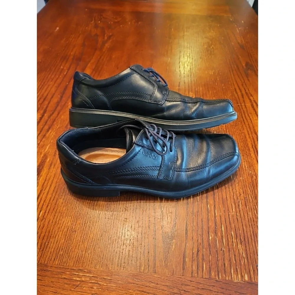 Ecco Seattle Bicycle Toe Tie Oxford Dress Shoes‎ Mens 12 Black(S67